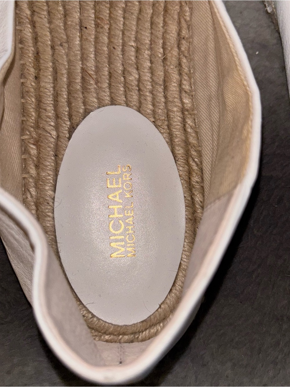 Michael Kors Heidi Leather Floral Espadrille Flats White 9.5 - Picture 9 of 11